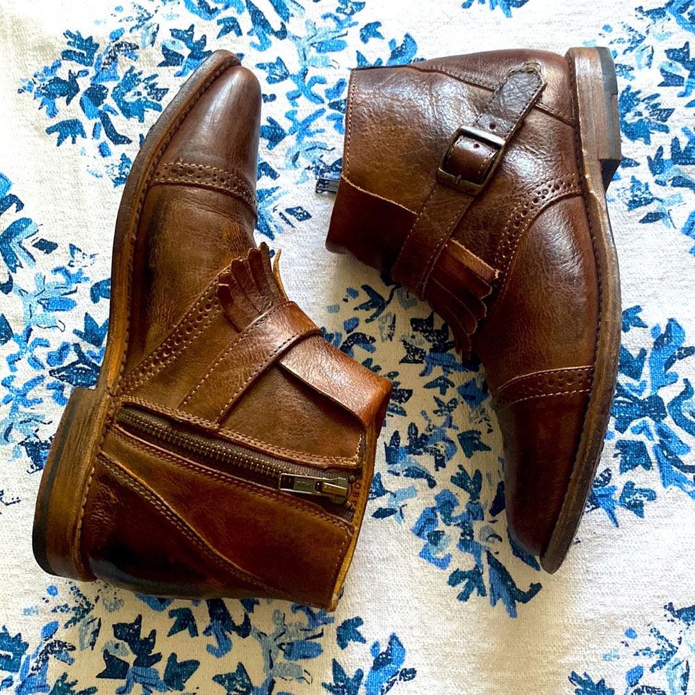 BED|STU DIPPER BOOTS IN RUSTIC TEAK BROWN LEATHER